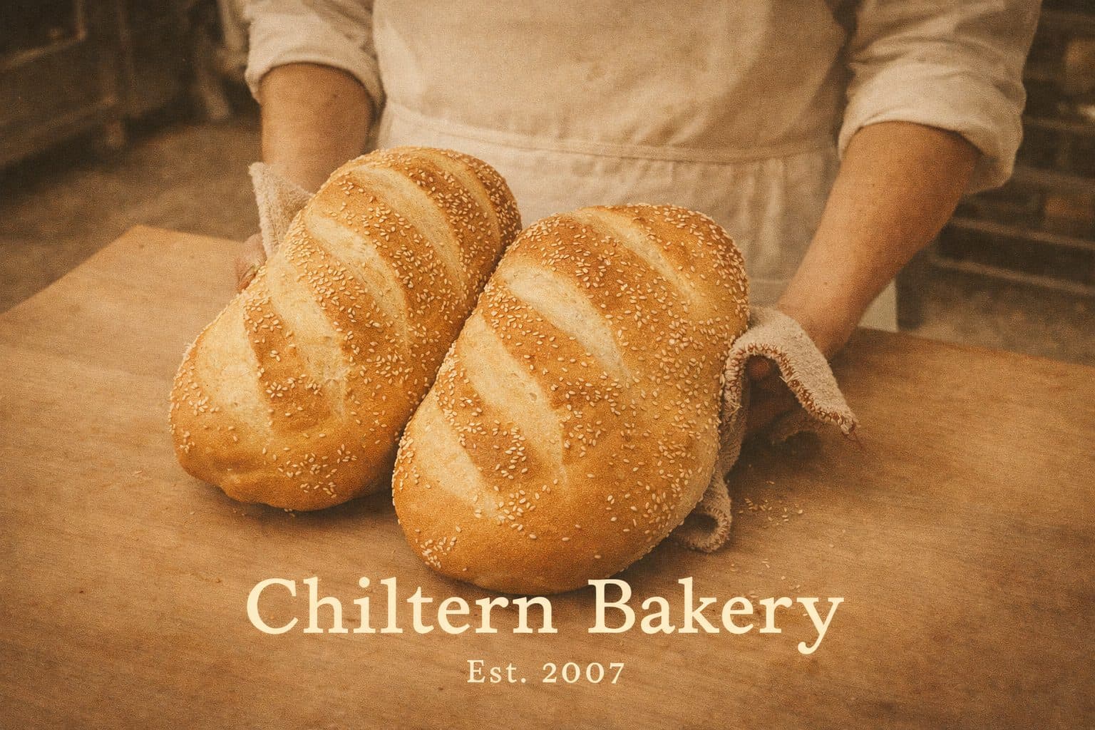 Fresh loaves cooling on a rack