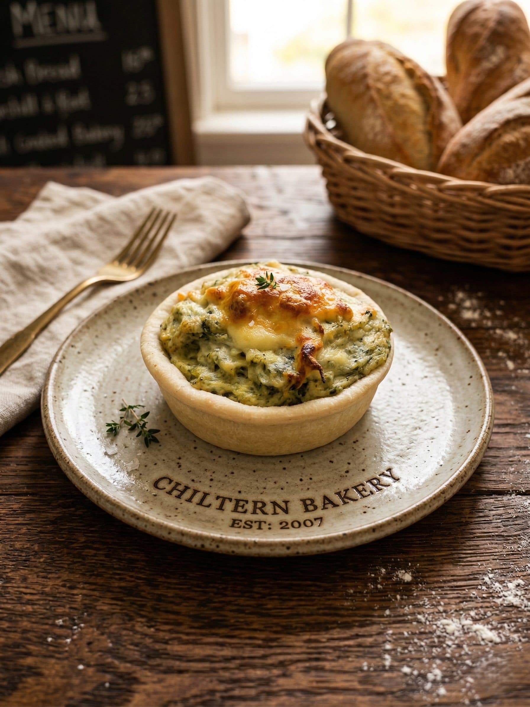 Creamy herb cheese pie