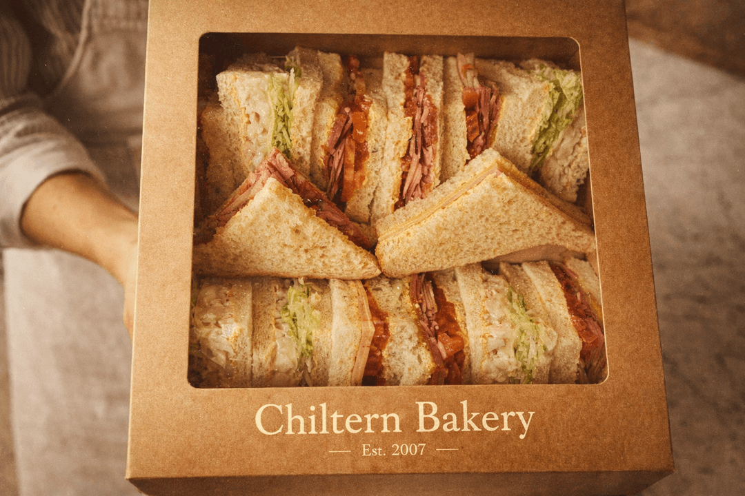 Fresh morning oven trays for catering and platters